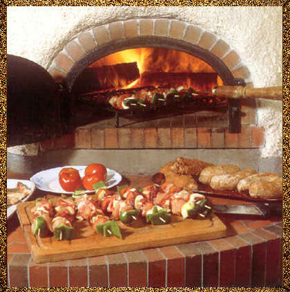 Pizza's deliciously baked in woodfire ovens